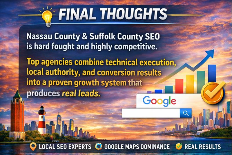Final Thoughts for Top Nassau and Suffolk SEO
